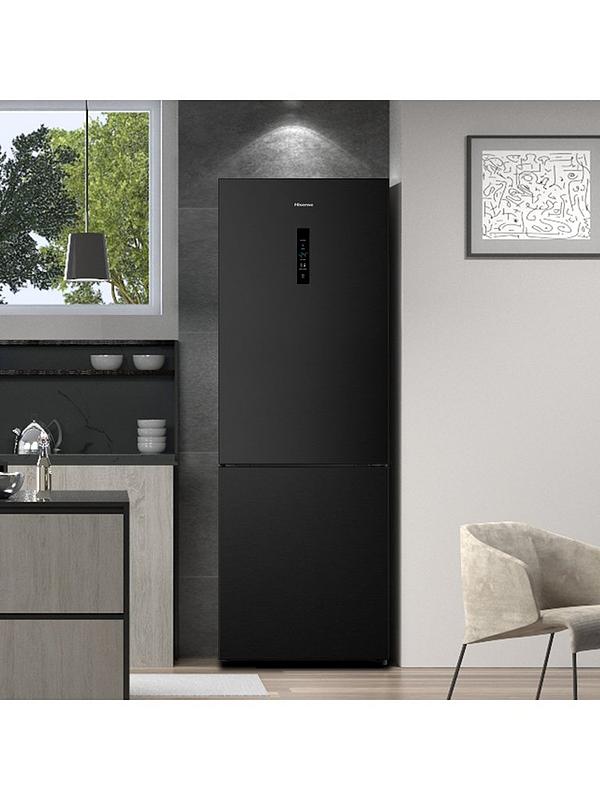 Hisense RB645N4BFE 60/40 70.4cm Frost-Free Wide Fridge Freezer - Black / Stainless Steel - Image 3